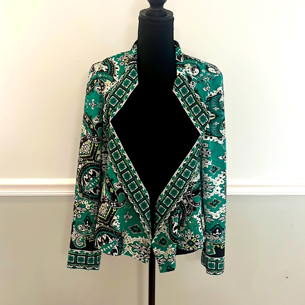 Stunning green/ black paisley jacket